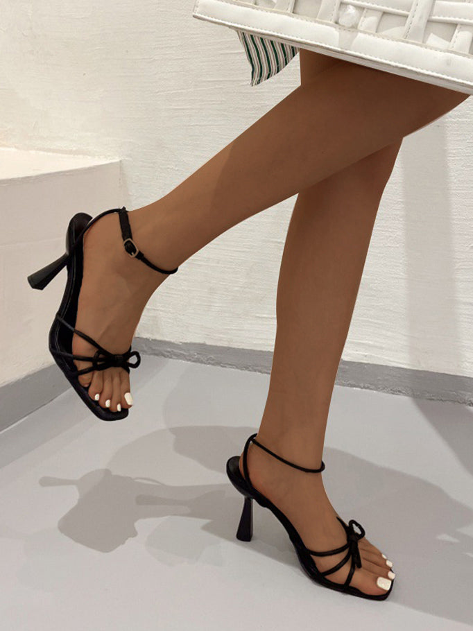 One-Line Buckle Women's Sandals Stiletto Open Toe Sexy High Heels