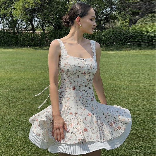 Printed slim-fit button-down dress