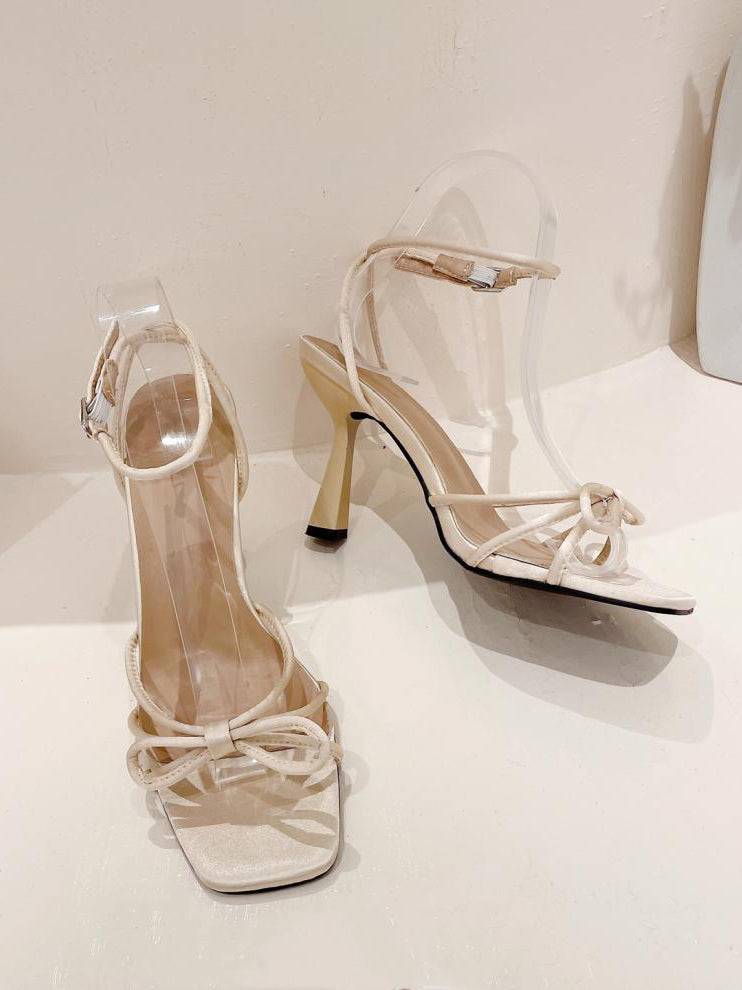 One-Line Buckle Women's Sandals Stiletto Open Toe Sexy High Heels