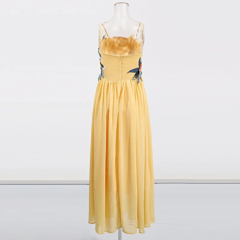 Casual Sleeveless A-Line Floor-Length Dress