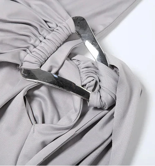 One-Shoulder Bandage Maxi Dress