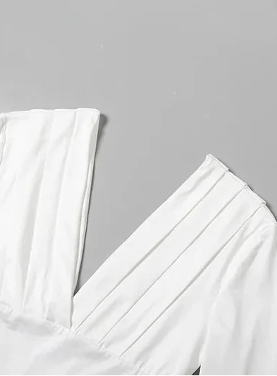 Ruched Contrast Patchwork Maxi Dress