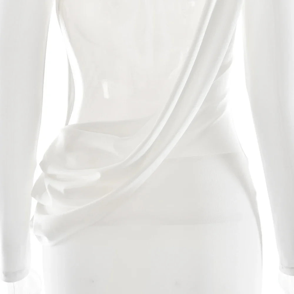 Long-Sleeve Backless Cut-Out Maxi Dress