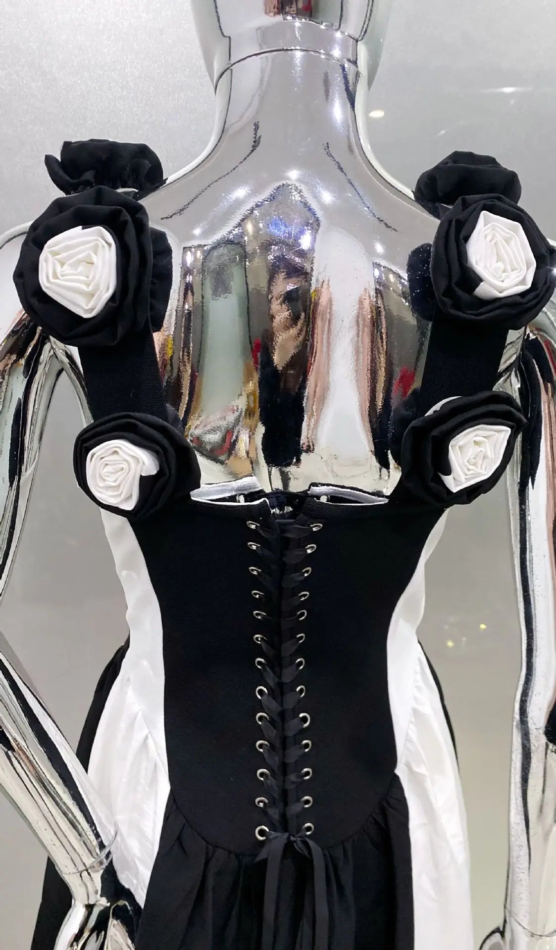 Black And White Stripe Long Dress