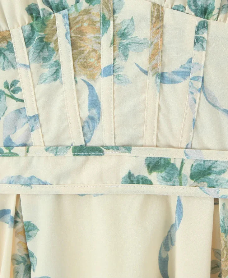 Floral Halter Midi Dress – Deep V Neck Backless Summer A-Line Sundress