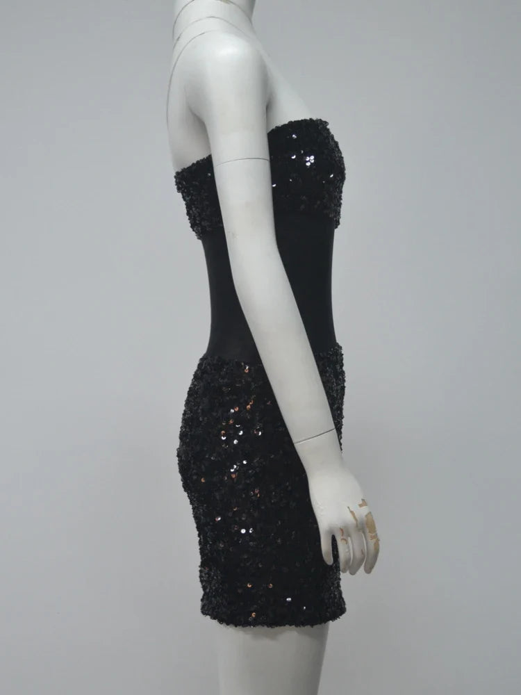 Sequined Strapless Bodycon Dress | The Starlight Dress