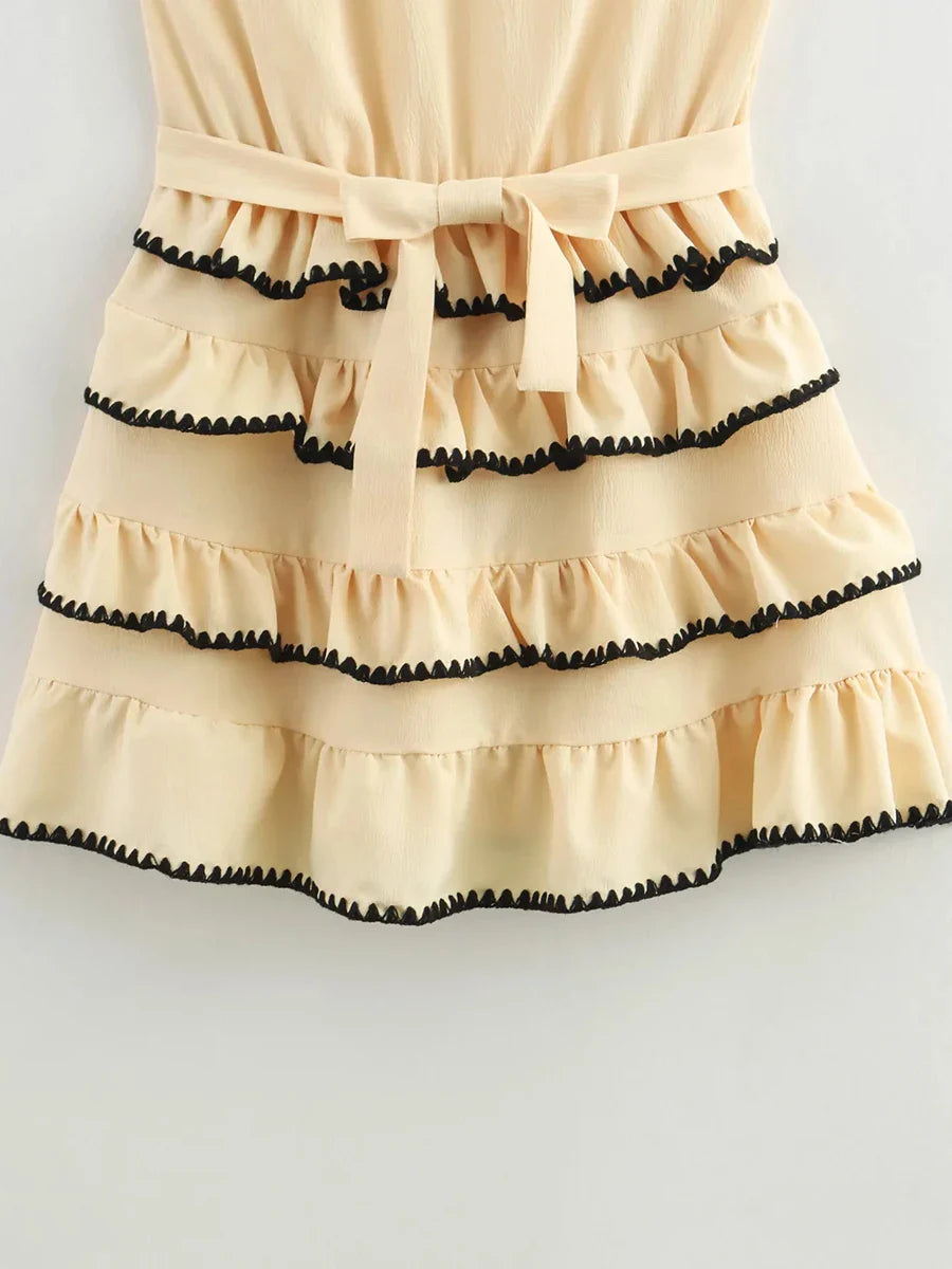 Yellow One-Shoulder Ruffle Dress | Tiered Mini for Summer Parties