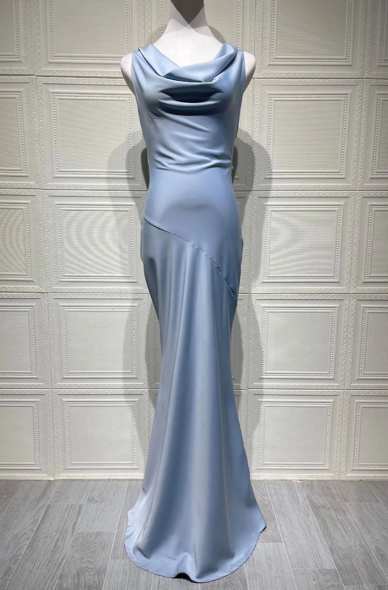Cowl Neck Drape Maxi Dress