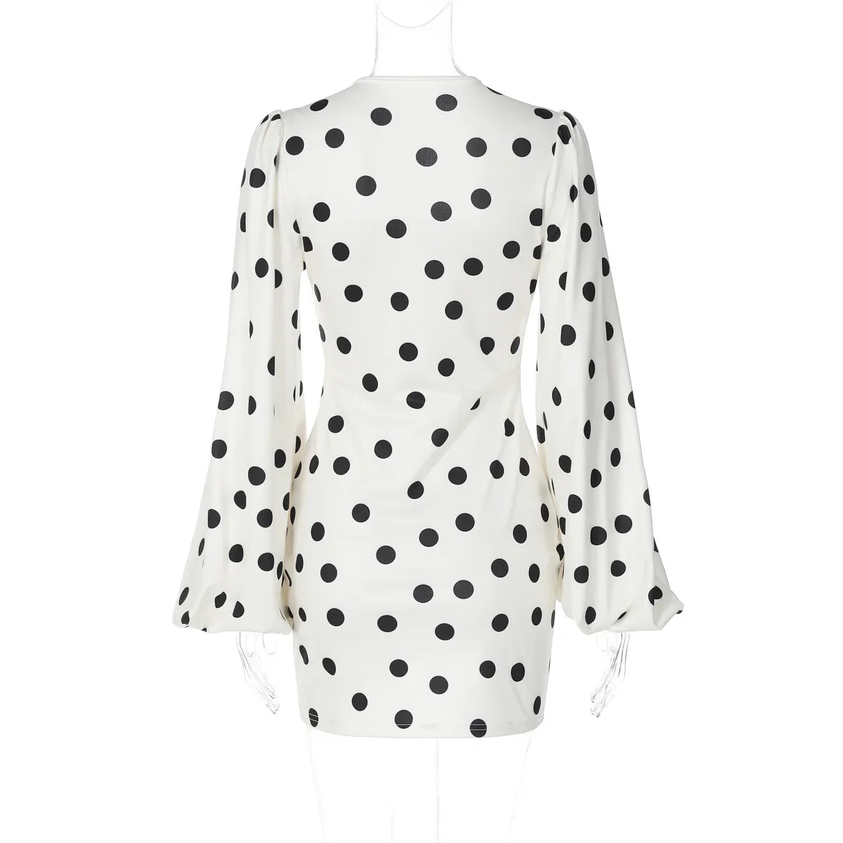 Polka Dot Puff Sleeve Mini Dress | Chic Retro City Edit