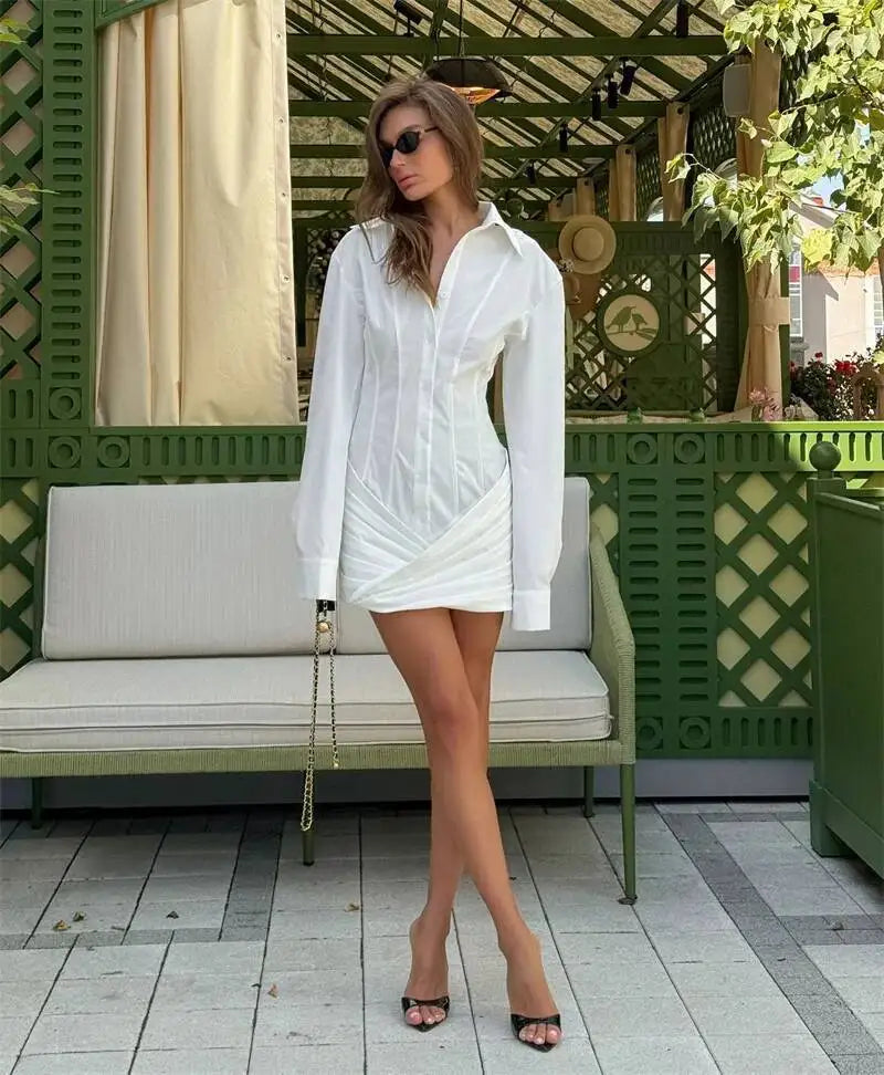 White Shirt Mini Dress | Effortless Day-to-Night Chic