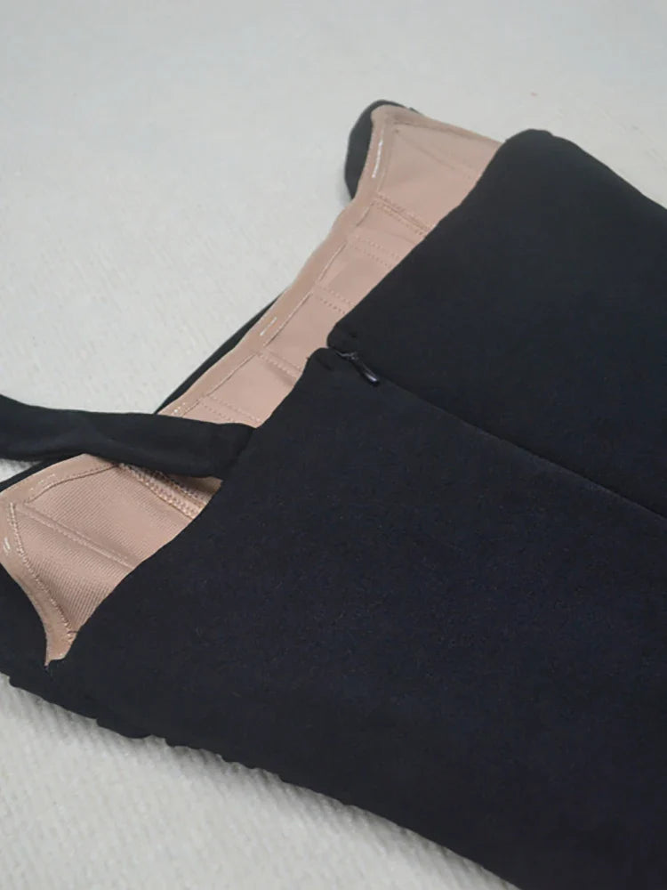 One Shoulder Mesh Bandage Dress | Black Bodycon Gown