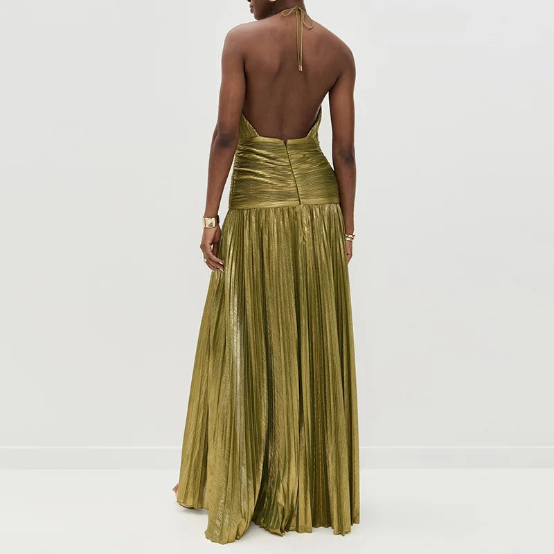 Halter High-Split Gown | The Solana Gown