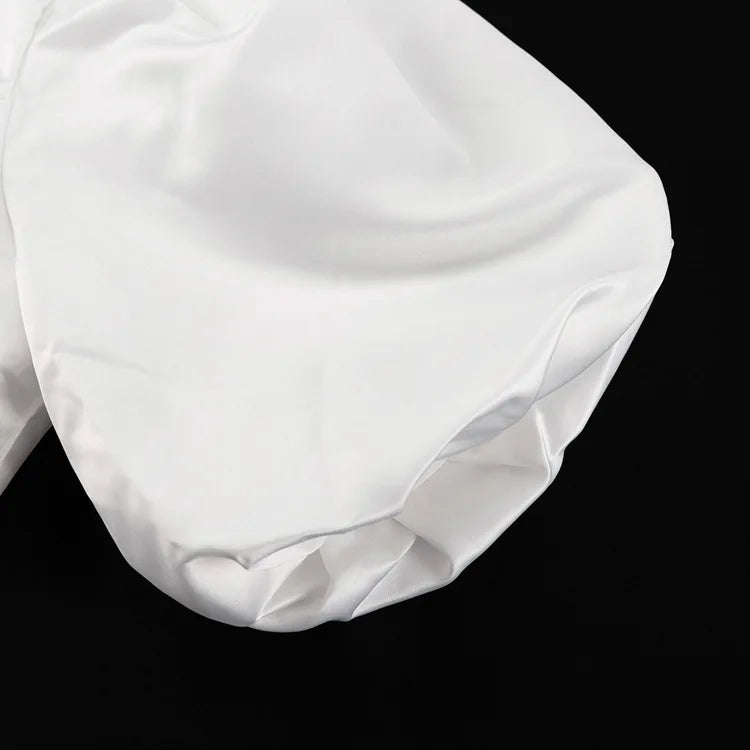 White Puff Sleeve Mini Dress | Sheath Autumn Trend Edit