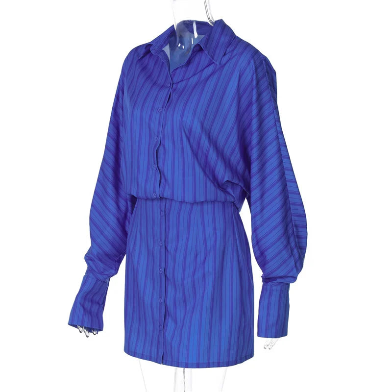 Striped Polo Mini Dress | Long Sleeve Bodycon Dress