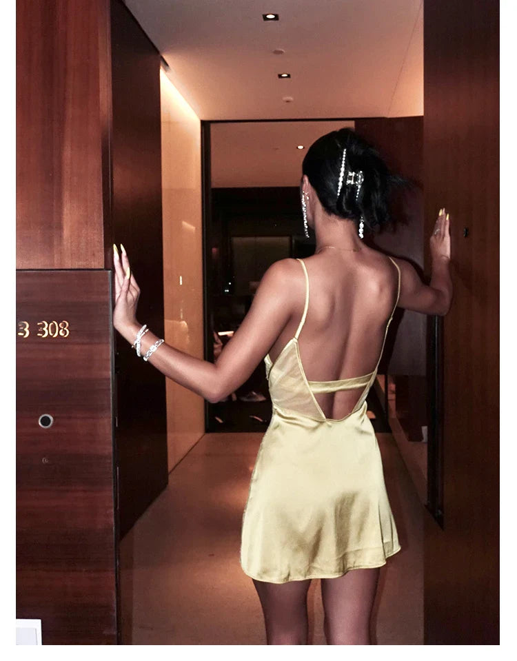 Light Luxury Imitation Silk Nightdress