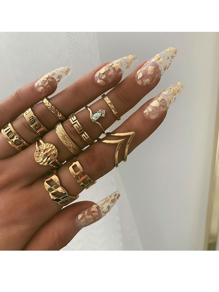 Minimalist Joint Knuckle Geometric Rings Sets
