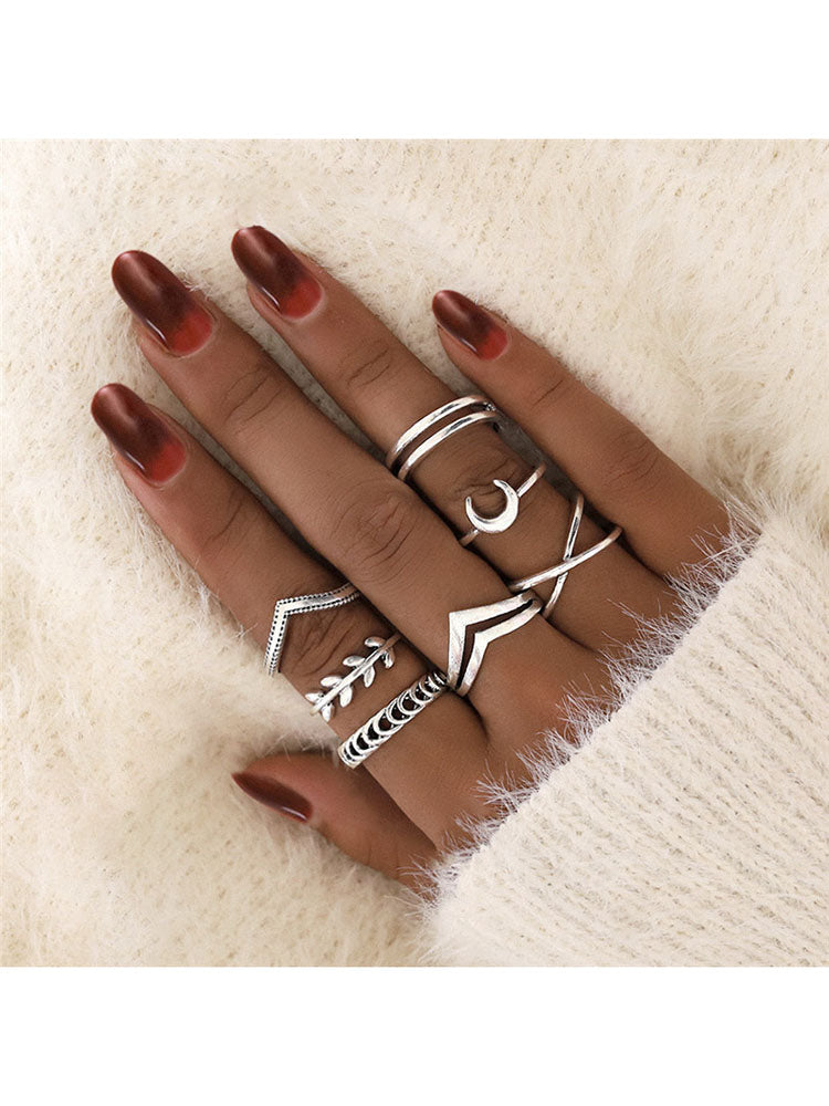 Glitter Rhinestone Rings Sets