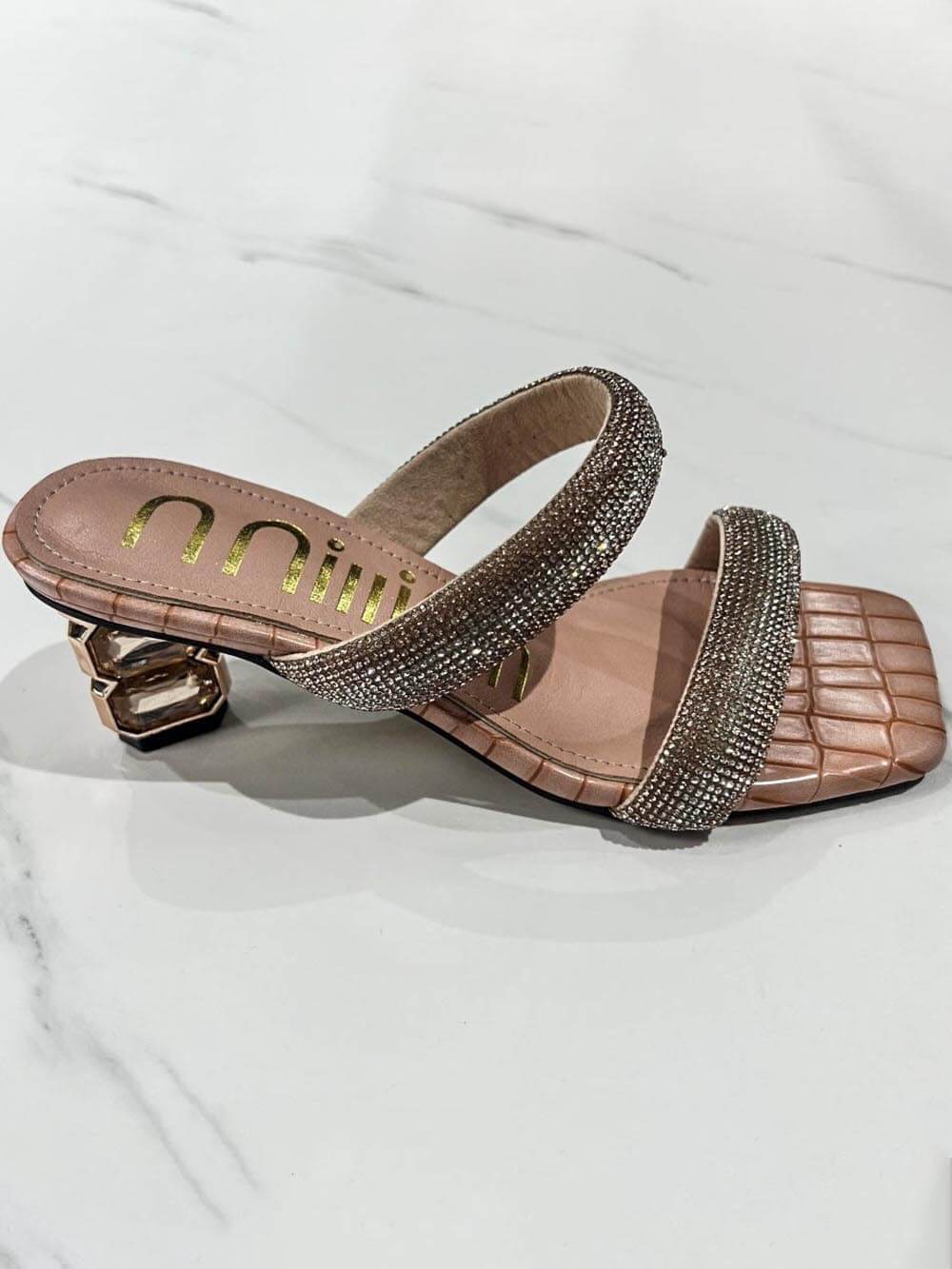 Rhinestone High Heel Sandals