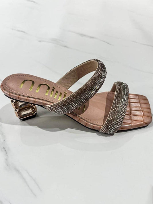 Rhinestone High Heel Sandals