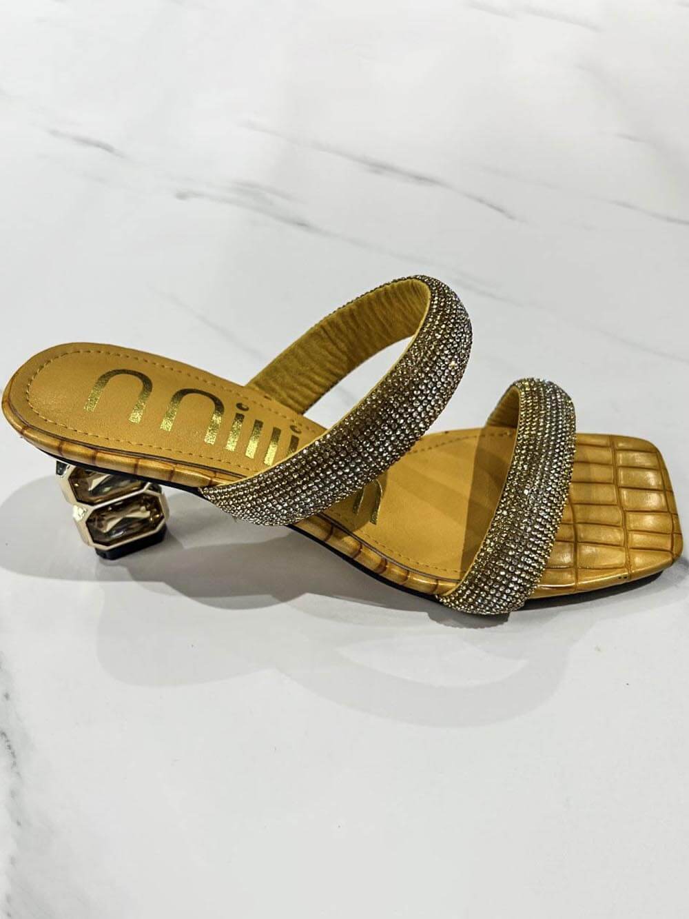 Rhinestone High Heel Sandals