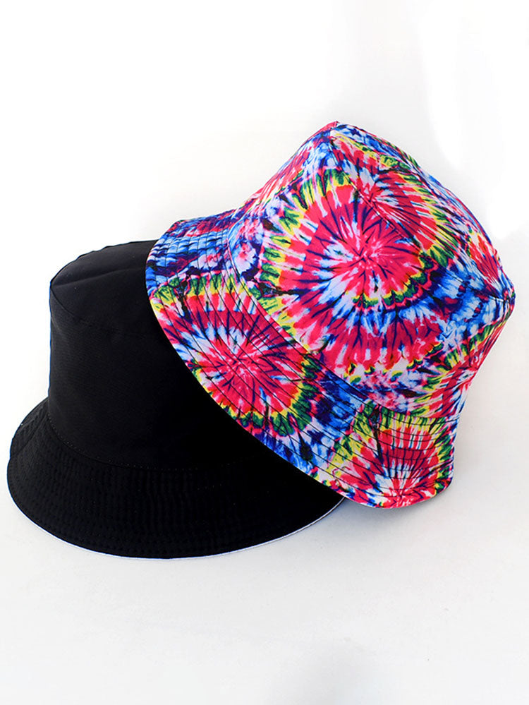 Tie Dyed Print Double Sided Bucket Hat