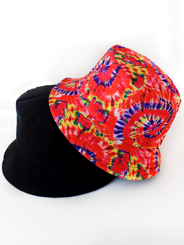 Tie Dyed Print Double Sided Bucket Hat