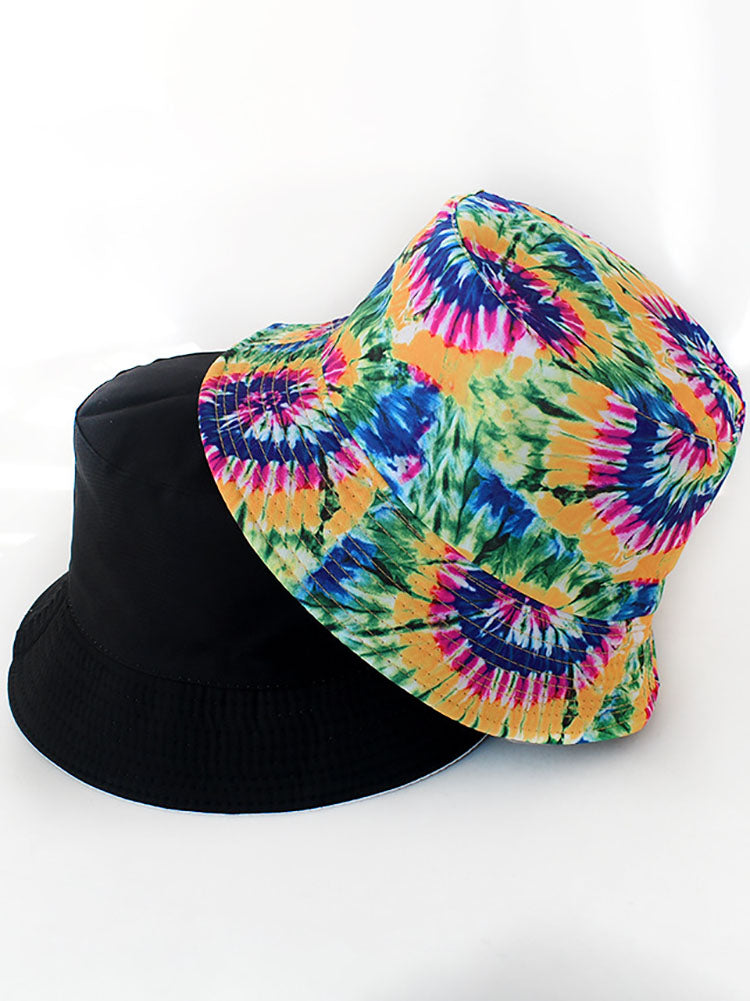 Tie Dyed Print Double Sided Bucket Hat