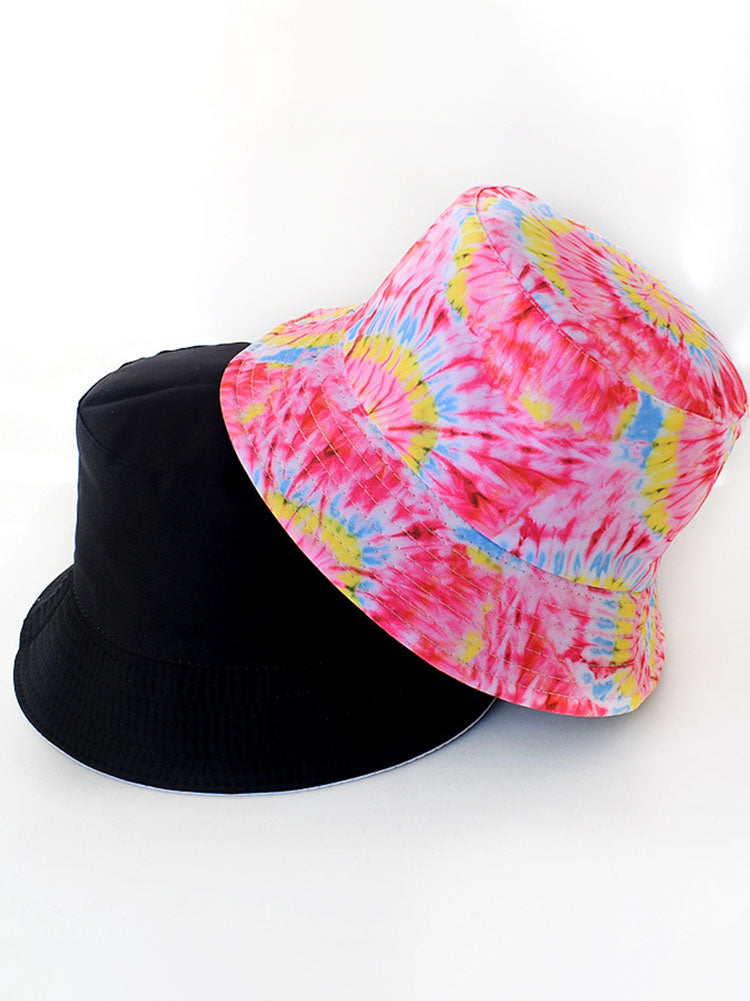 Tie Dyed Print Double Sided Bucket Hat