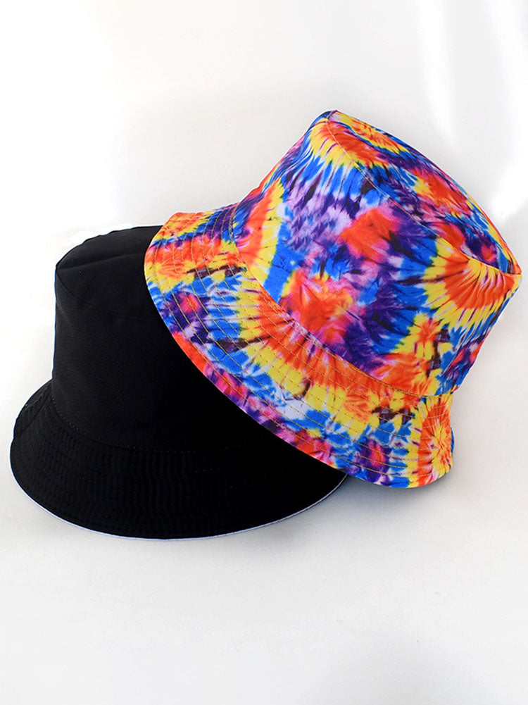 Tie Dyed Print Double Sided Bucket Hat