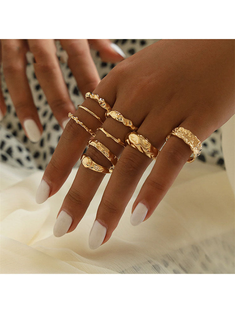 Glitter Rhinestone Rings Sets