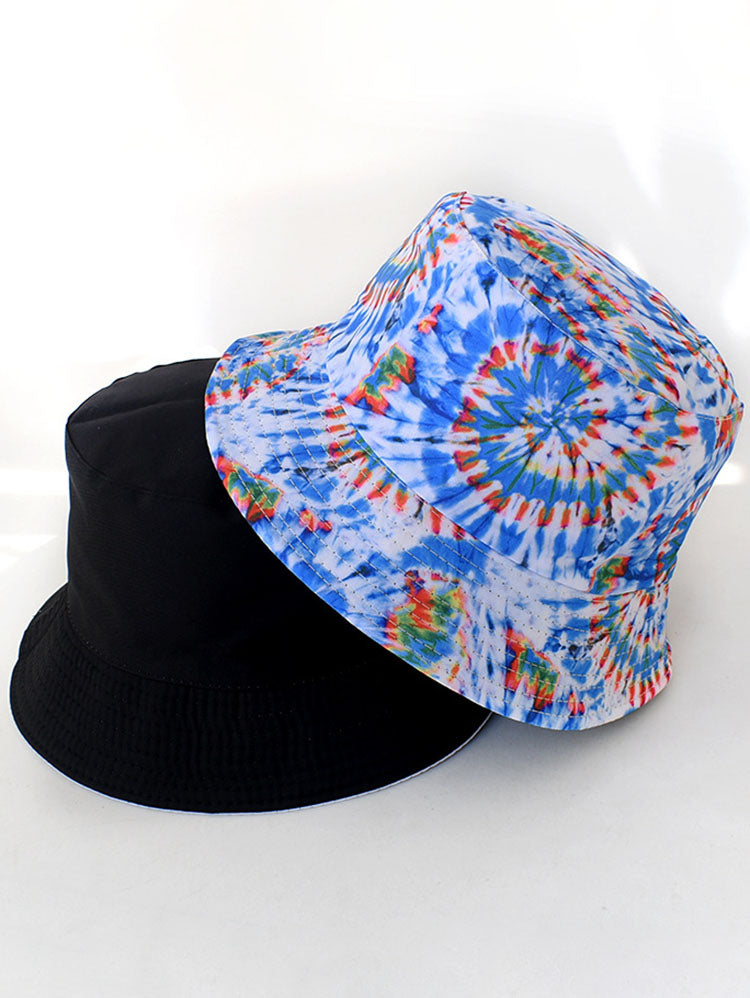 Tie Dyed Print Double Sided Bucket Hat