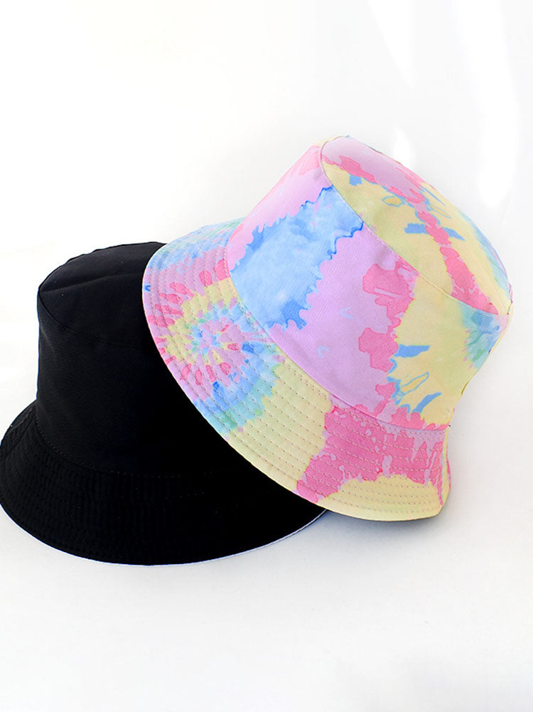 Tie Dyed Print Double Sided Bucket Hat