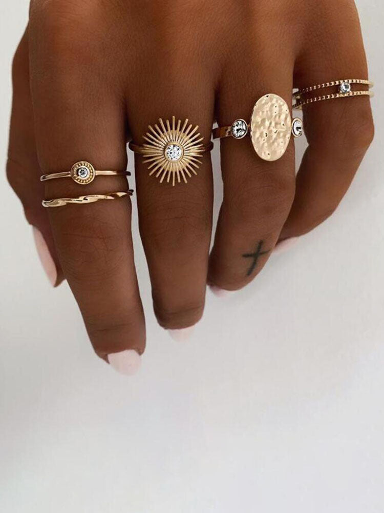 Minimalist Joint Knuckle Geometric Rings Sets