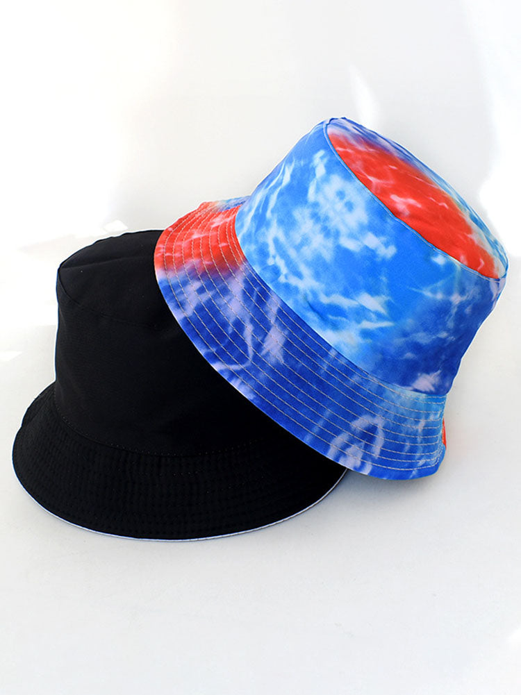 Tie Dyed Print Double Sided Bucket Hat
