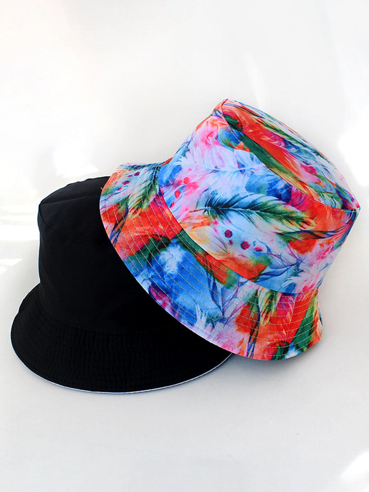 Tie Dyed Print Double Sided Bucket Hat