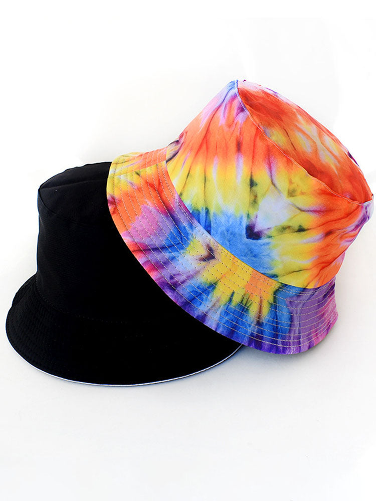 Tie Dyed Print Double Sided Bucket Hat