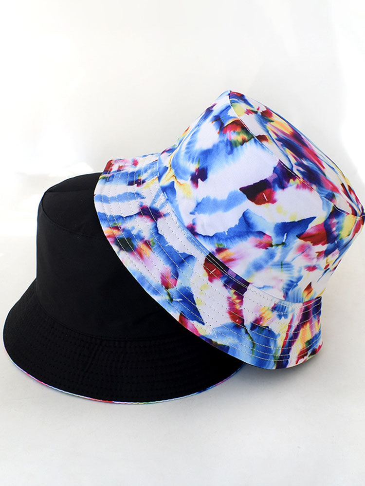 Tie Dyed Print Double Sided Bucket Hat