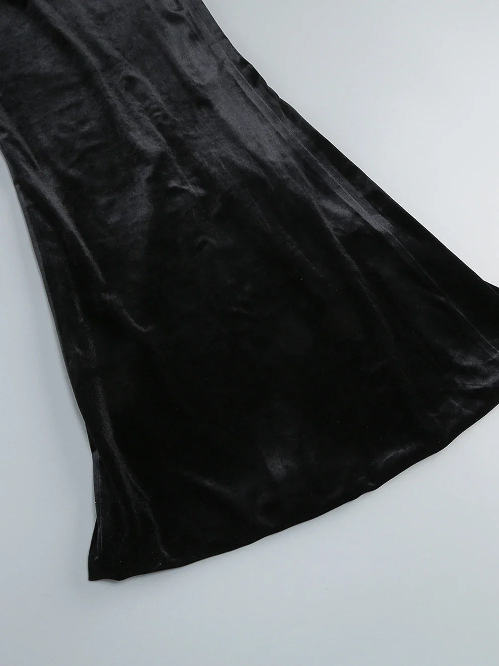 Black Lace Patchwork Strap Maxi Dress