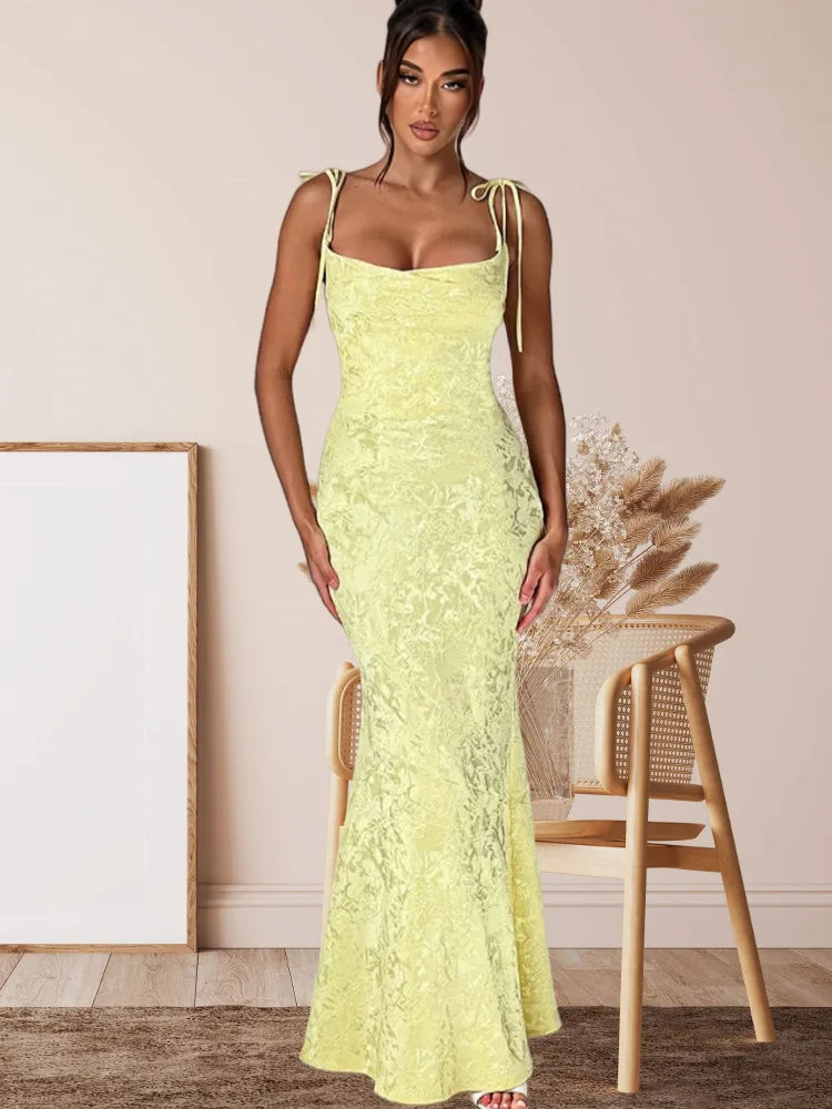 Fuchsia Pink Strappy Slip Dress | Elegant Ankle-Length Gown for Summer Events