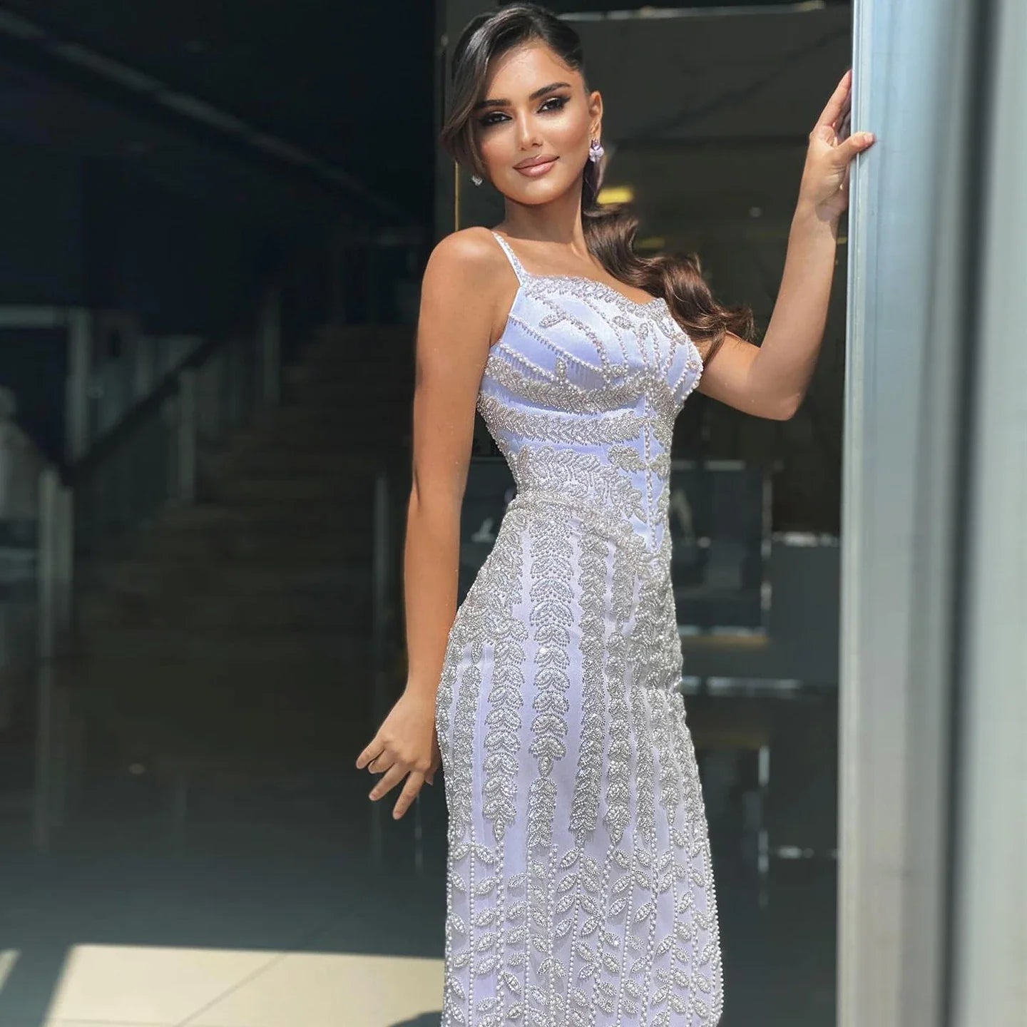 Blue Spaghetti Strap Gown | The Azure Dress