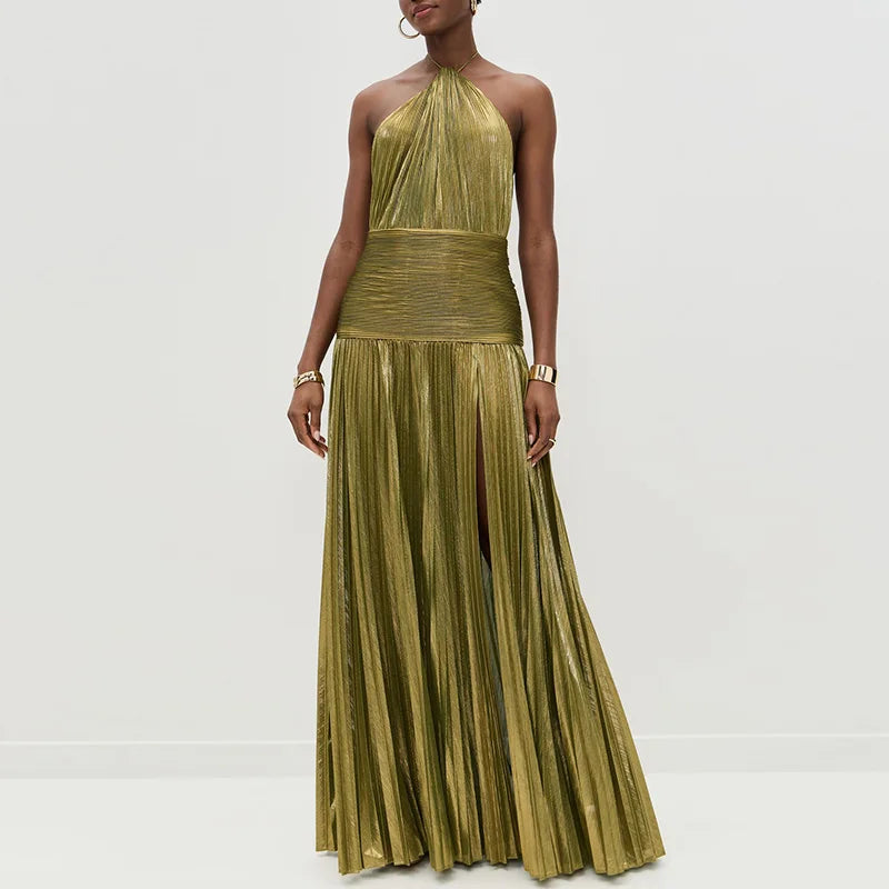 Halter High-Split Gown | The Solana Gown