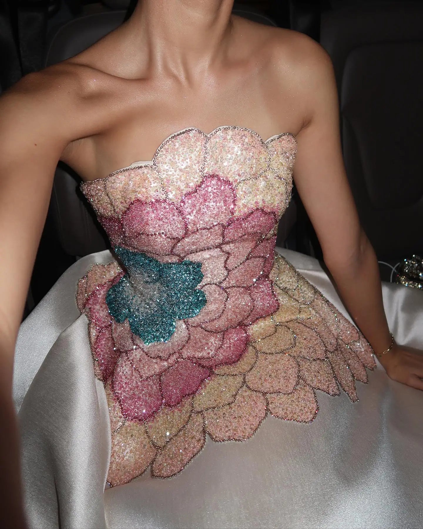 Strapless Satin Evening Gown | The Aria Dress