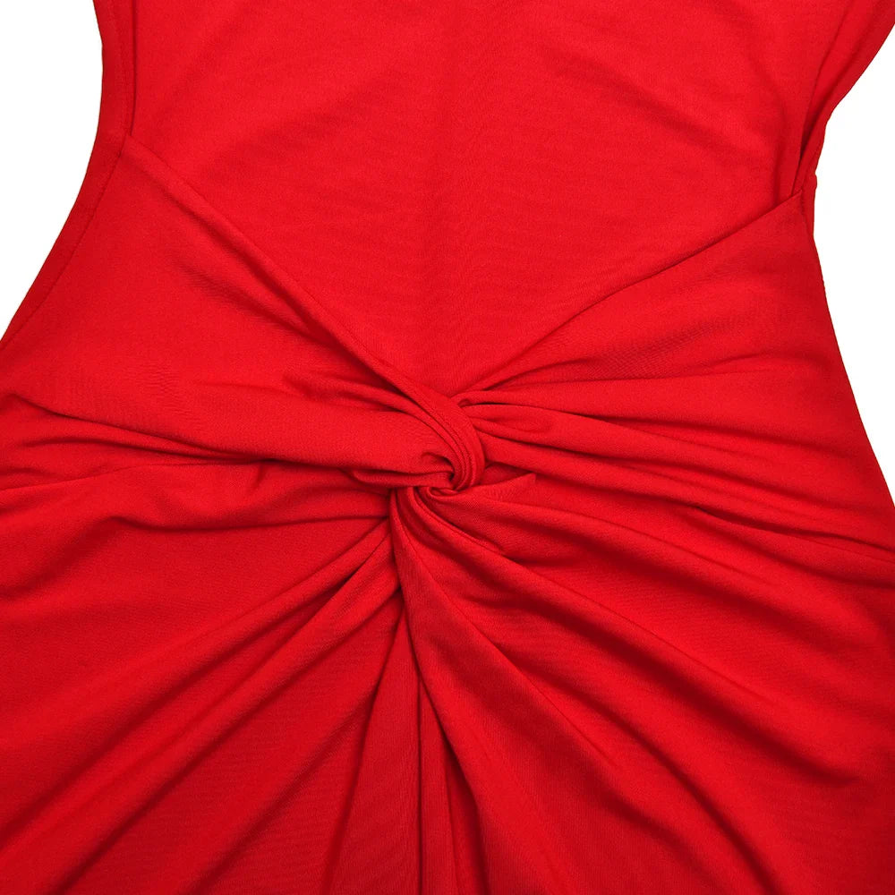 One-Shoulder 3D Flower Cut-Out Maxi Dress