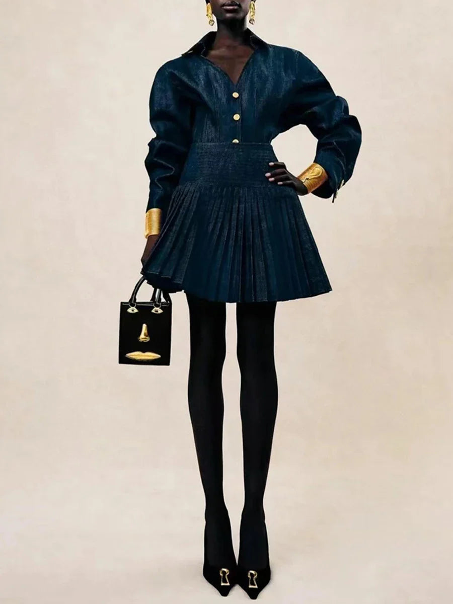 Casual Woven Two-Piece Set | Blue