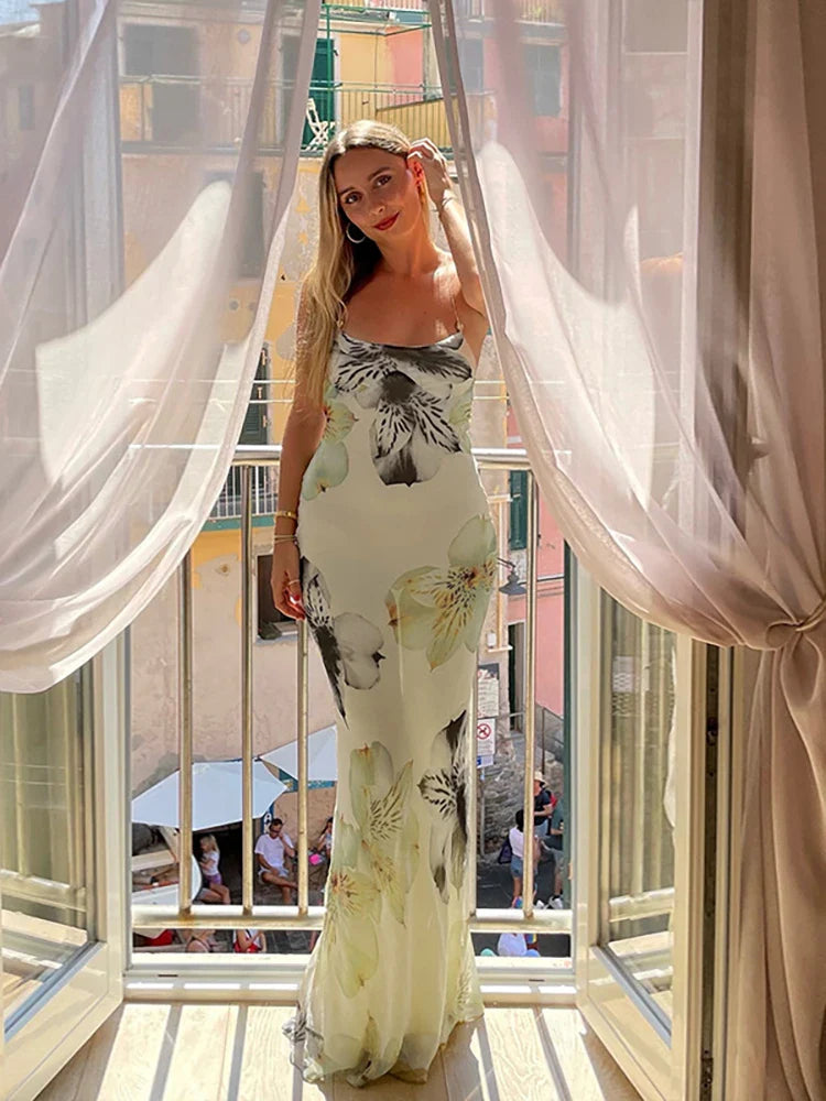 Floral Print Cami Maxi Dress