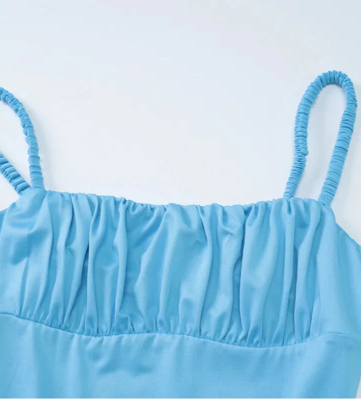 Sky Blue Spaghetti Strap Maxi Dress | Effortless Summer Style