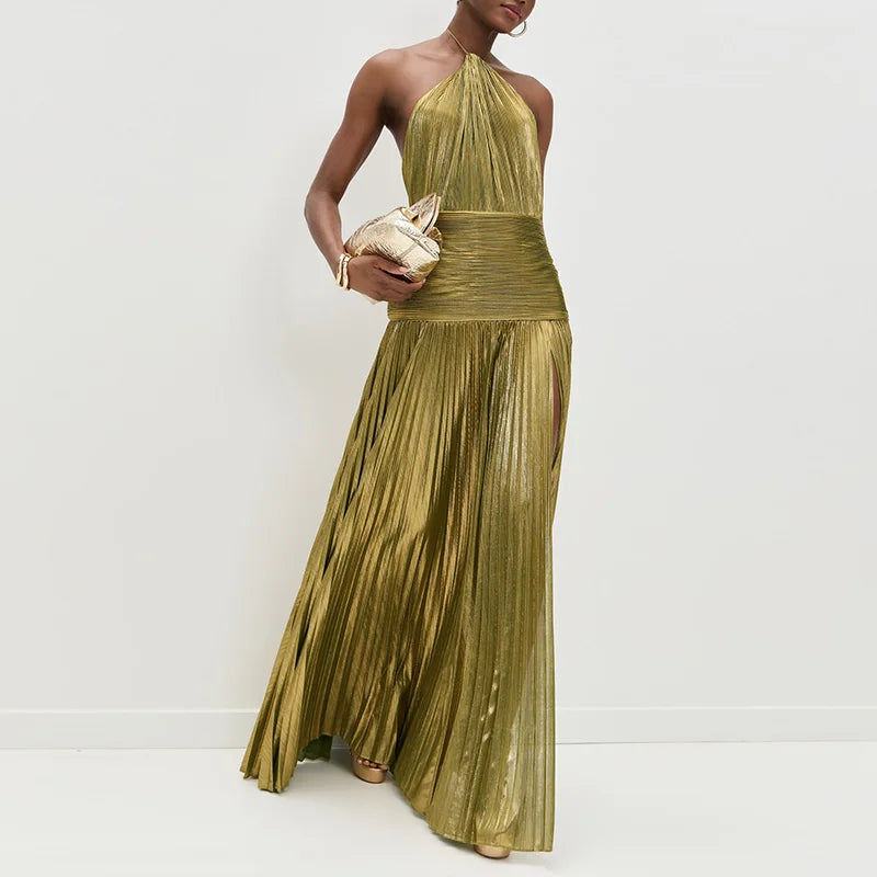 Halter High-Split Gown | The Solana Gown