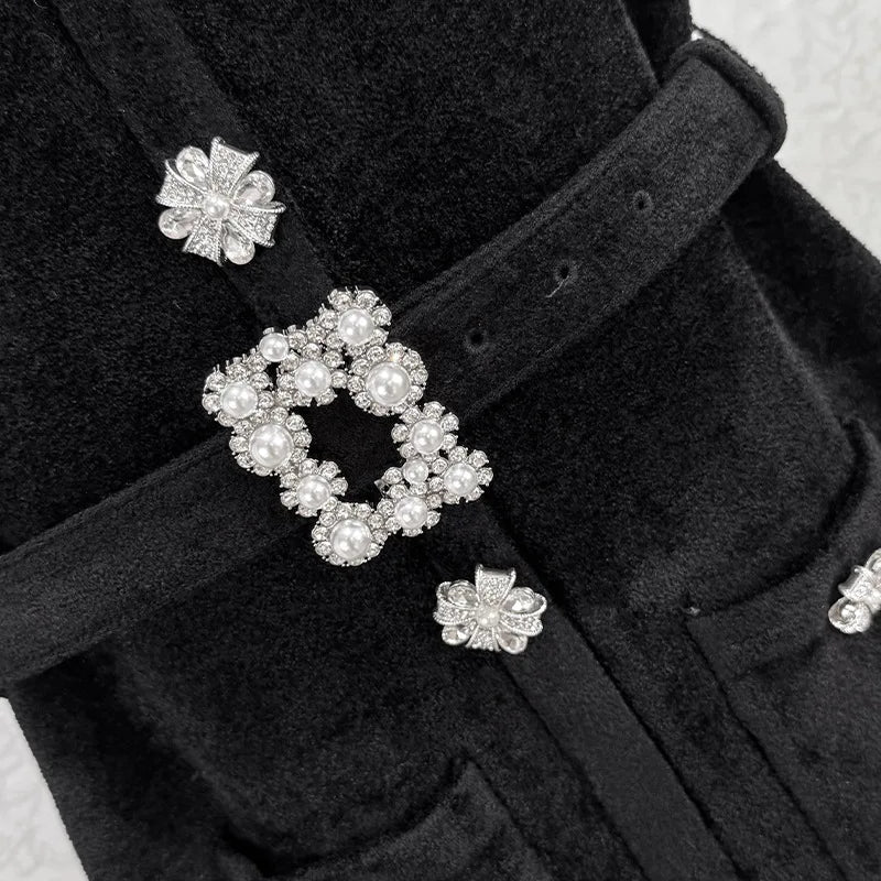 Embellished Short-Sleeve Knit Midi Dress