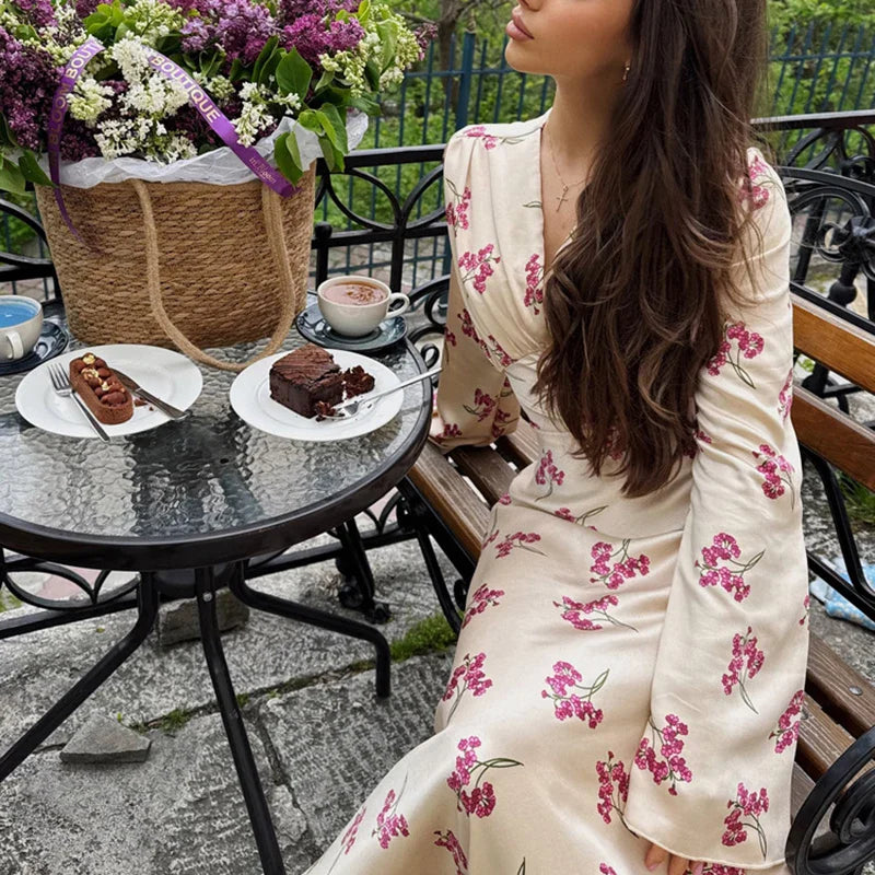 V-Neck Satin A-Line Dress | The Seraphina Dress