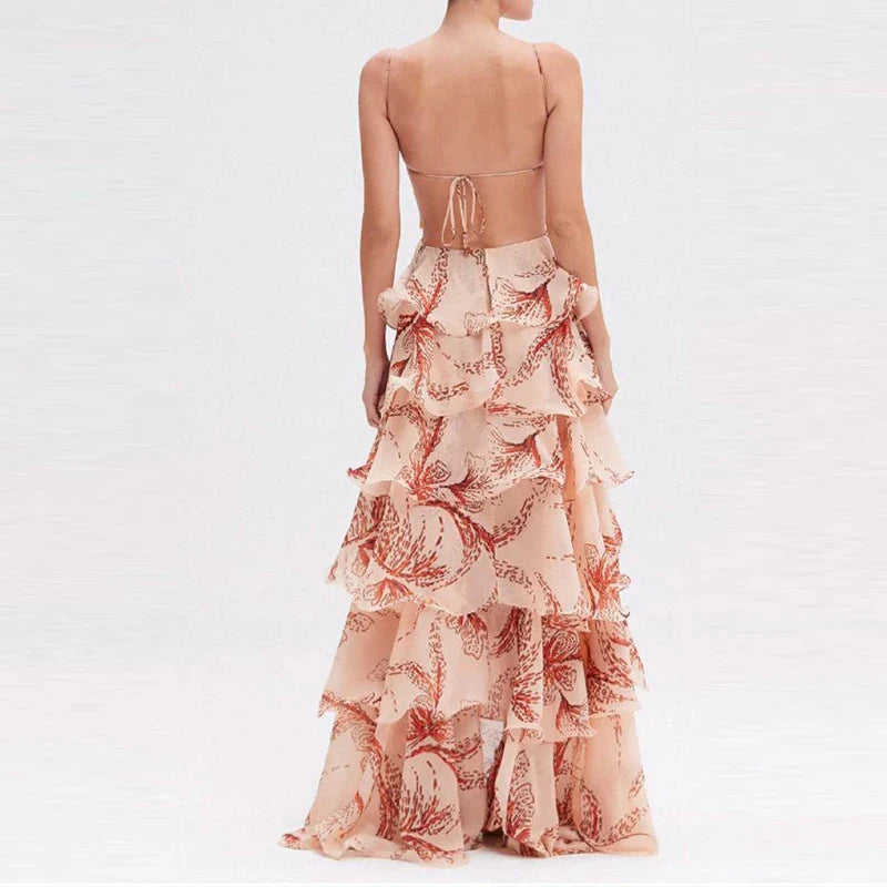 Bohemian Butterfly Print Dress | The Summer Bloom Gown